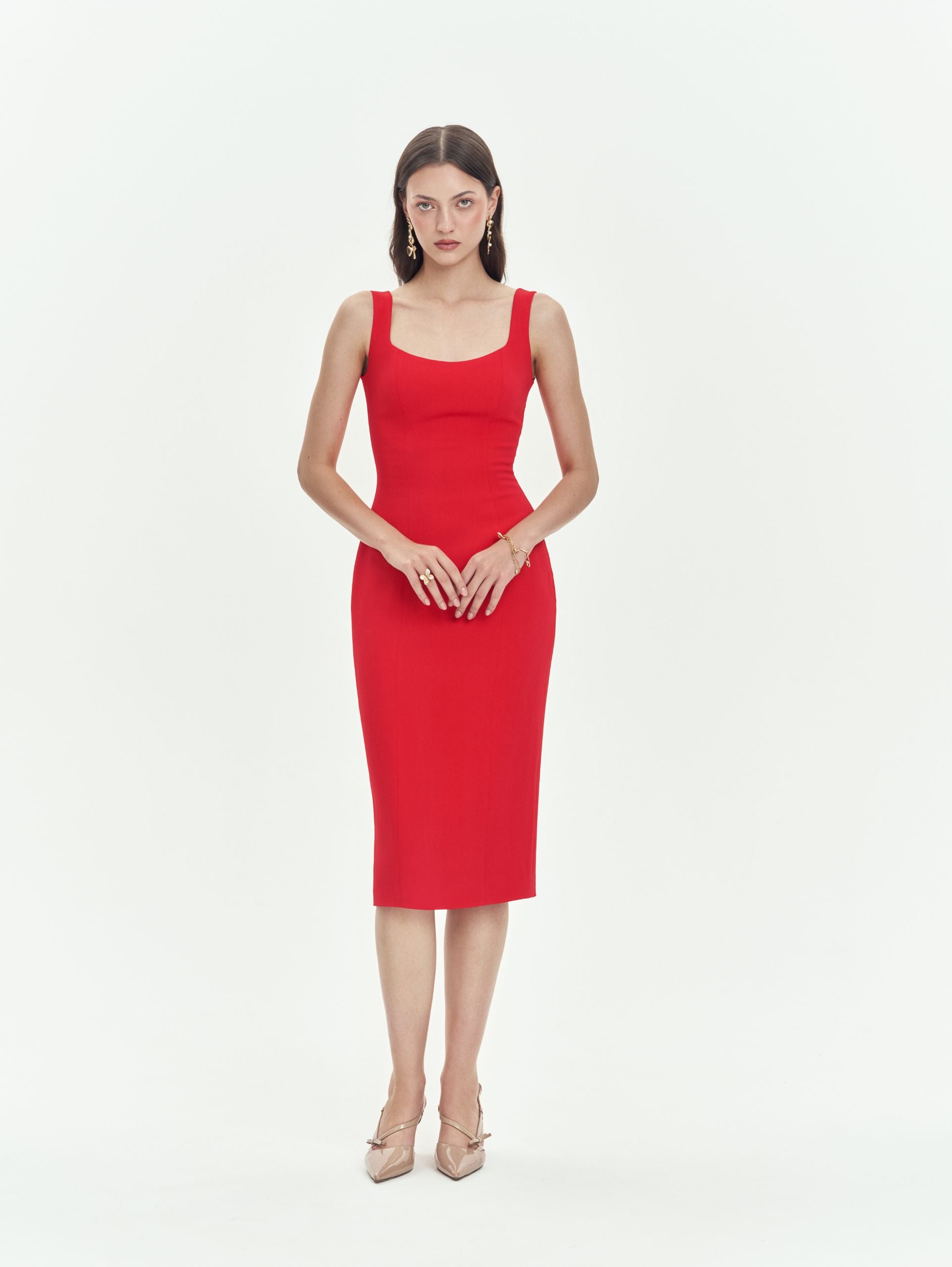 Dress Midi Red