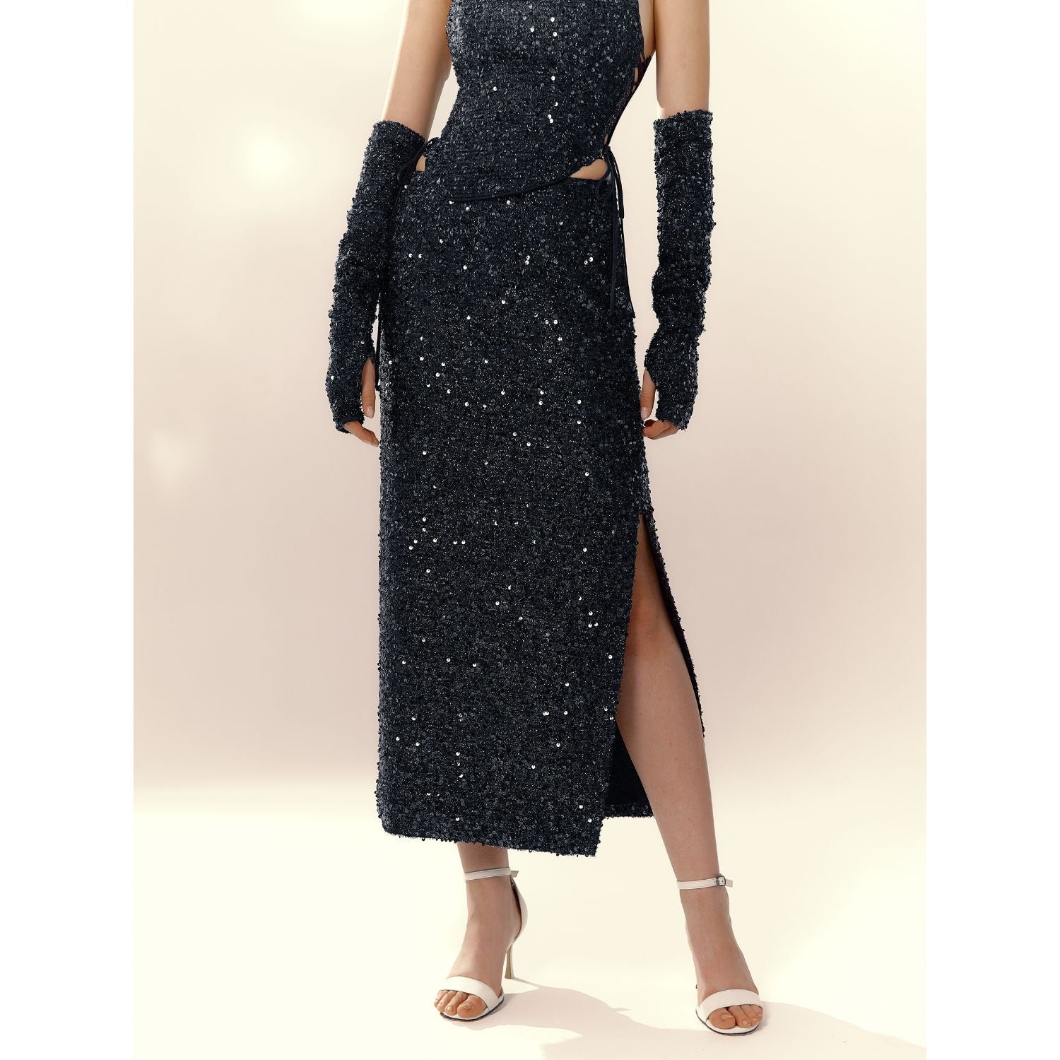 Nox Black Sequin Skirt