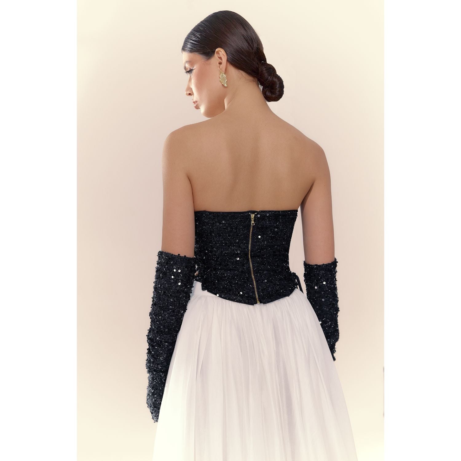 Nox Black Sequin Corset