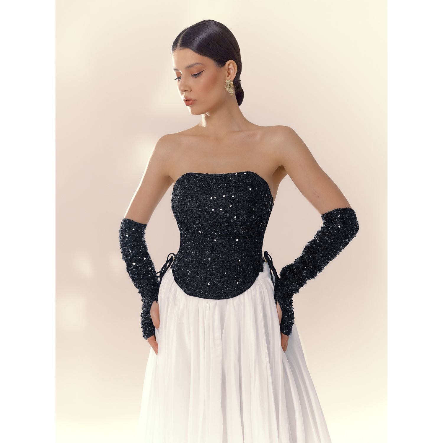 Nox Black Sequin Corset