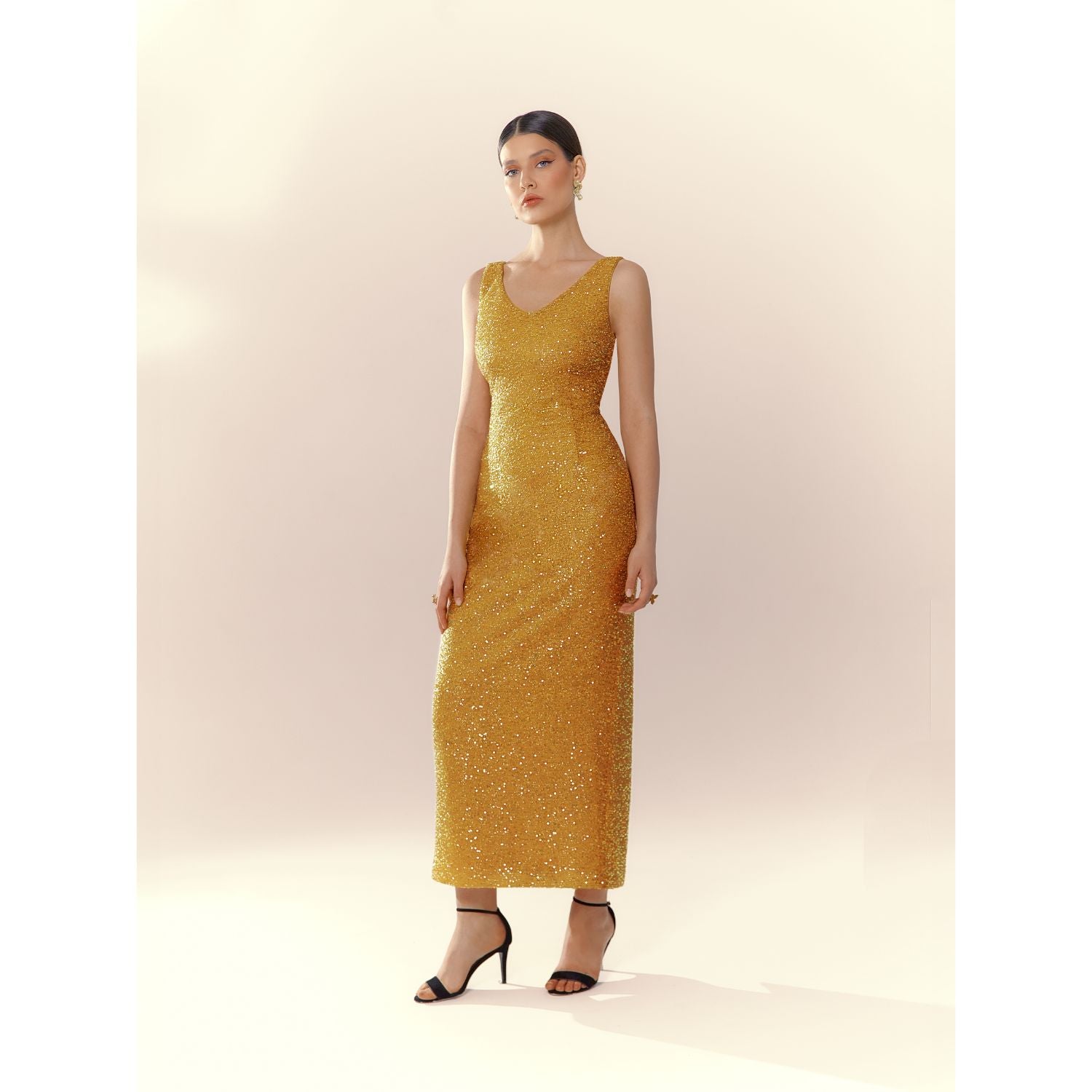 Lina Yellow Sequin Dress