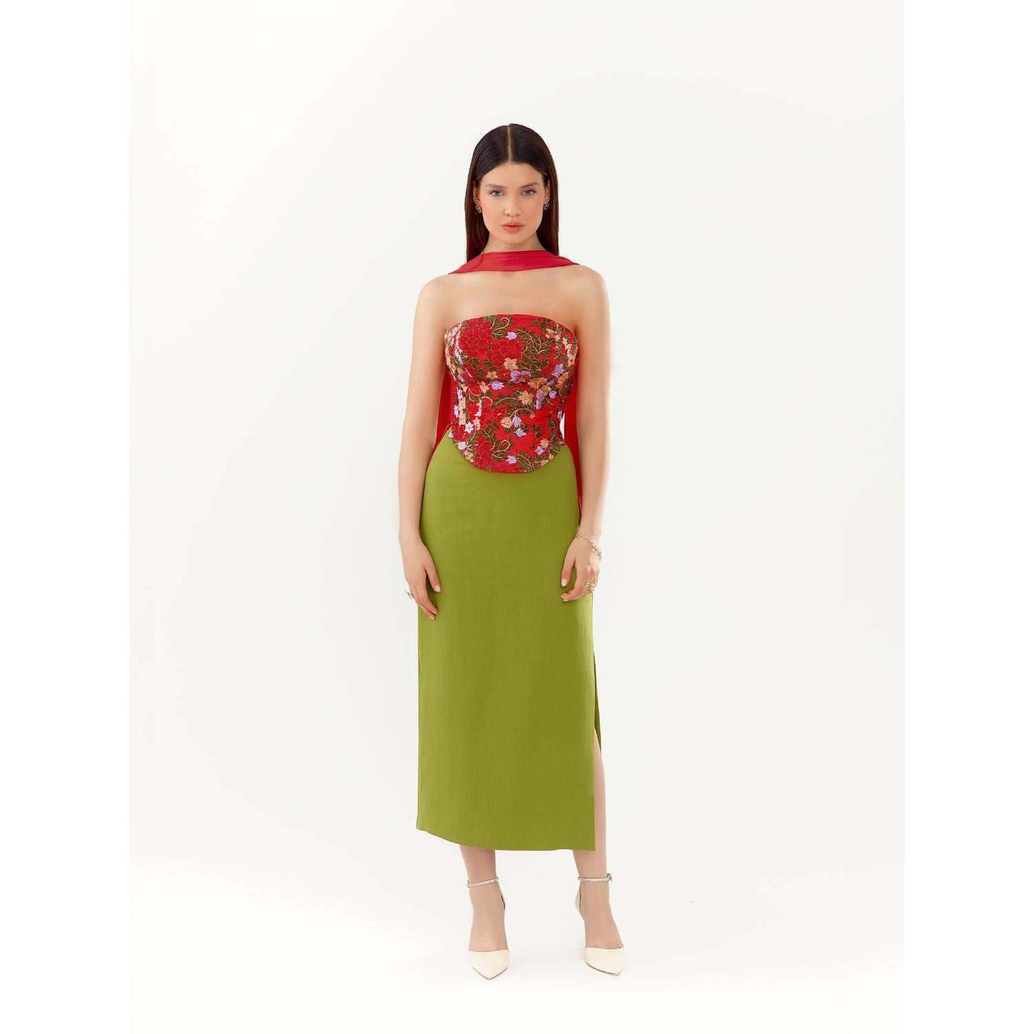 Verde Structured Skirt