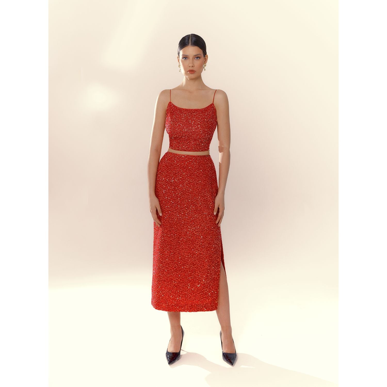 Топ Riva Red Sequin