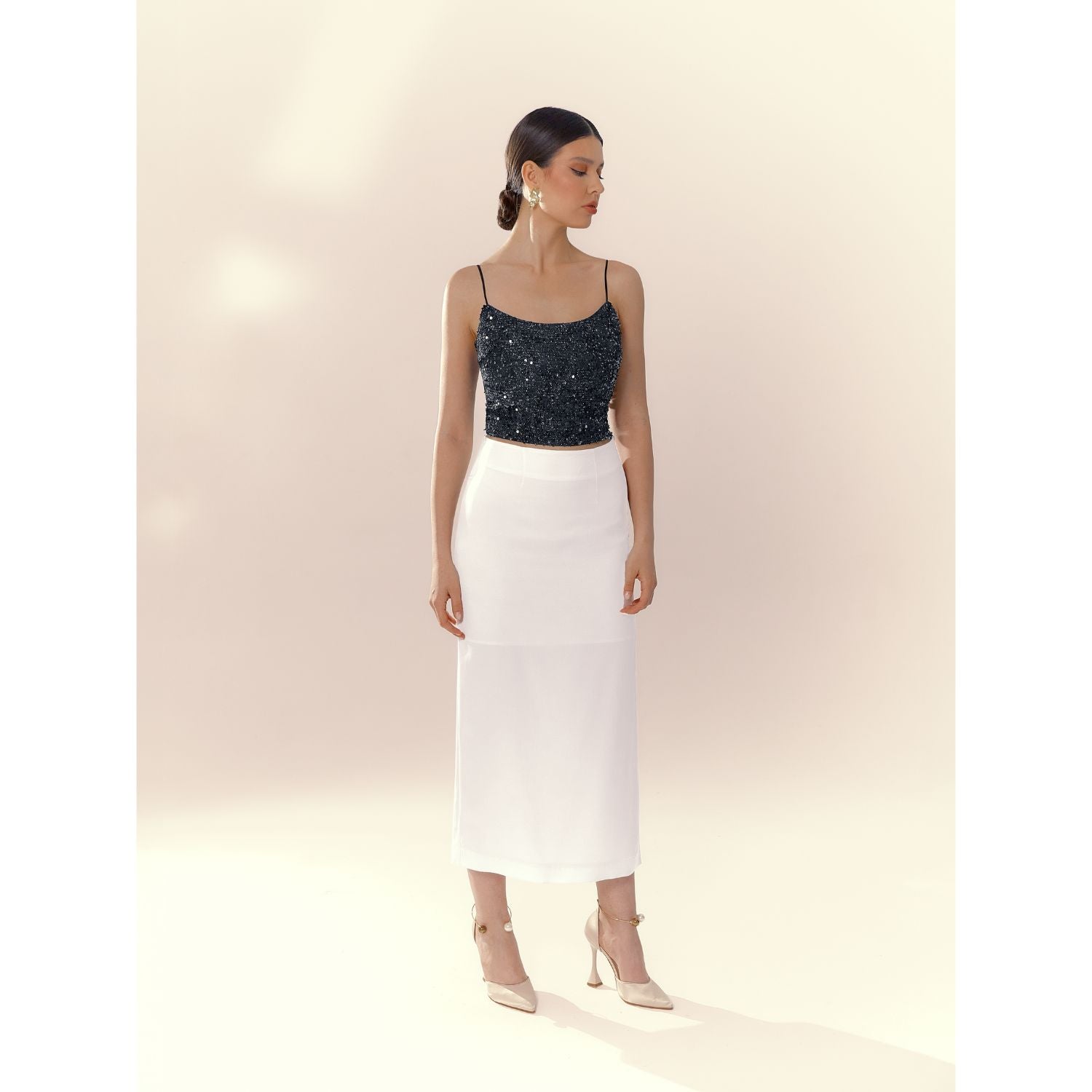 Nox Black Sequin Top