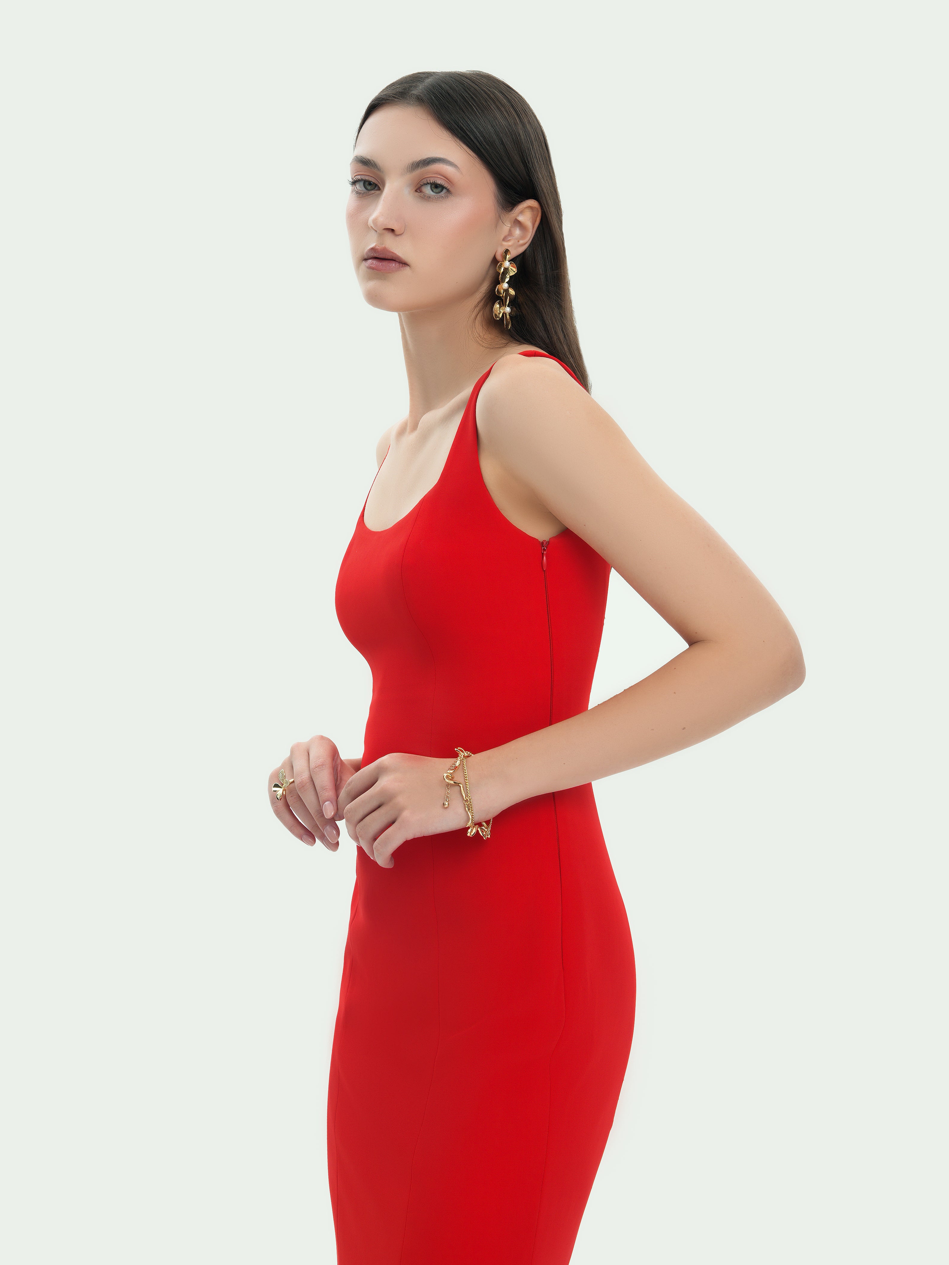Dress Midi Red