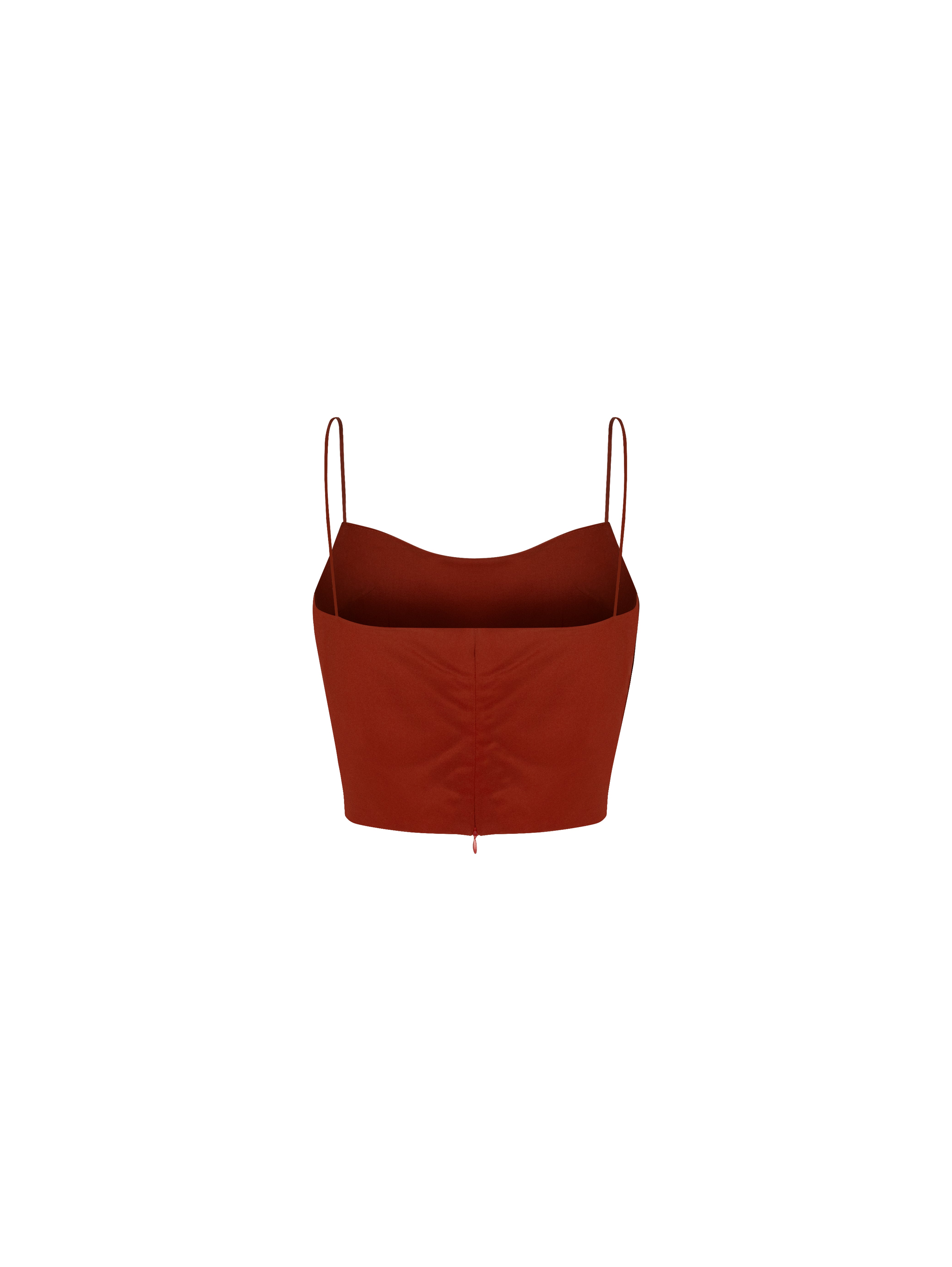 Draped Burgundy Silk Top