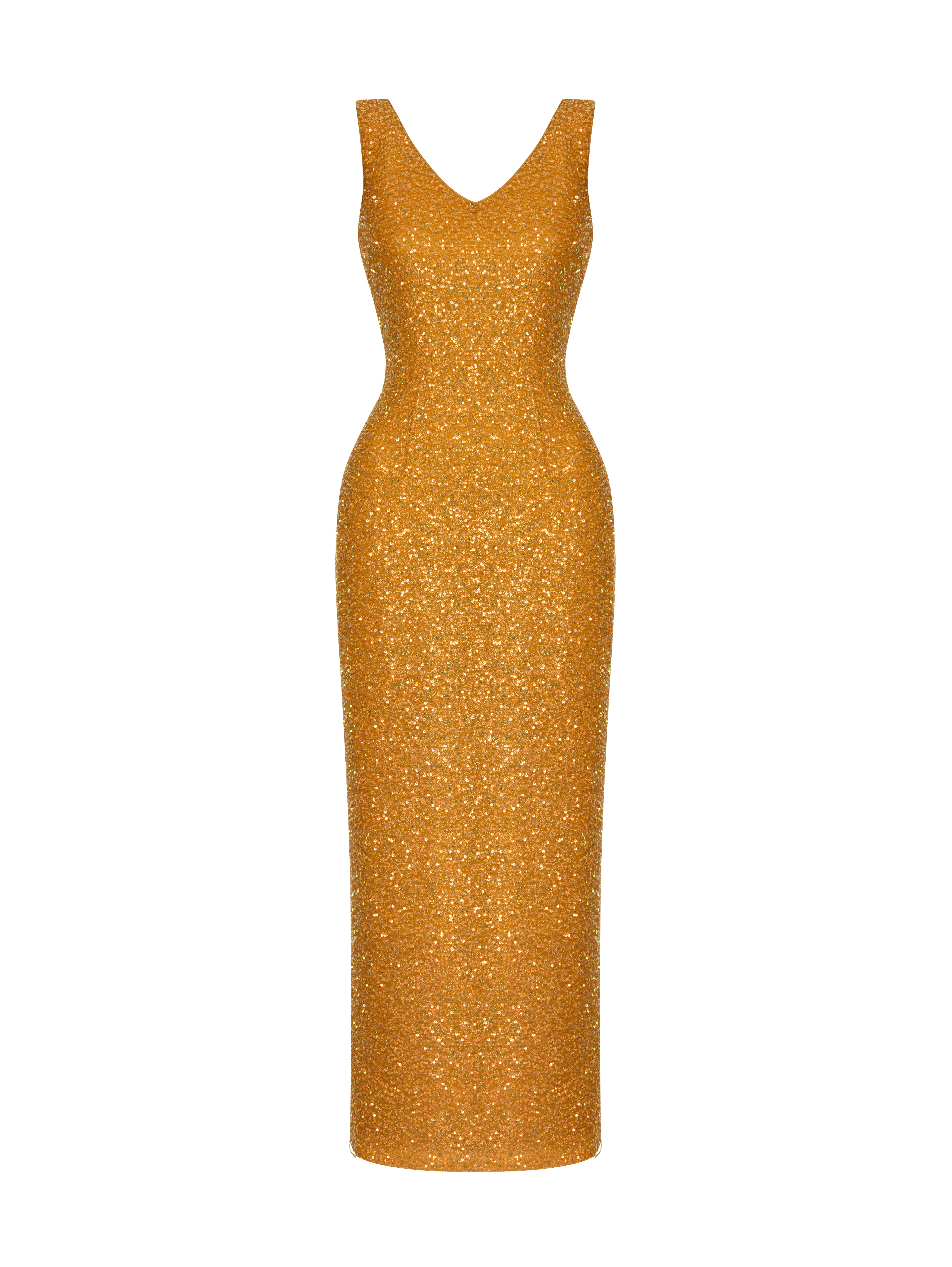 Lina Yellow Sequin Dress