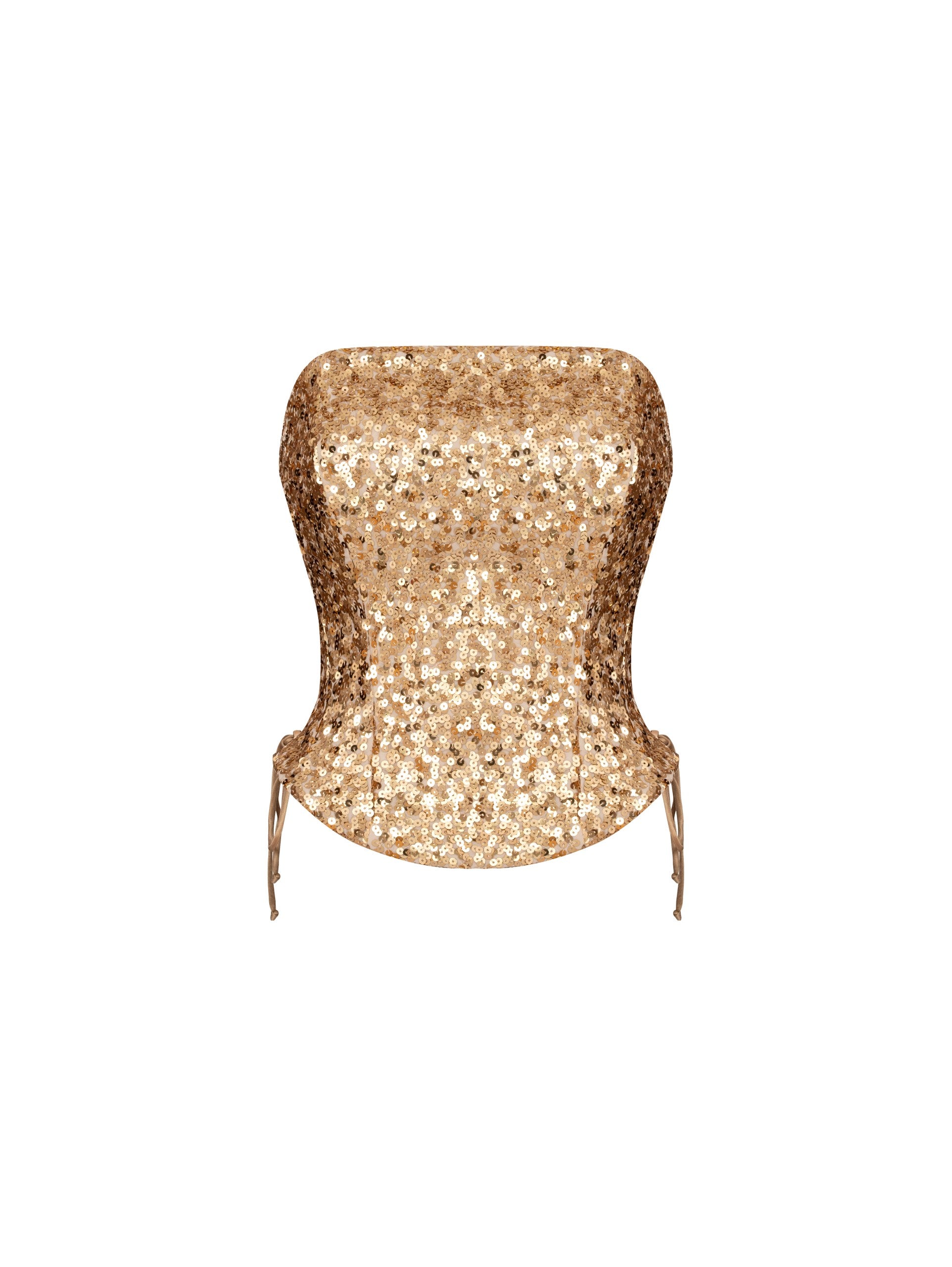 Golden Sequin Corset