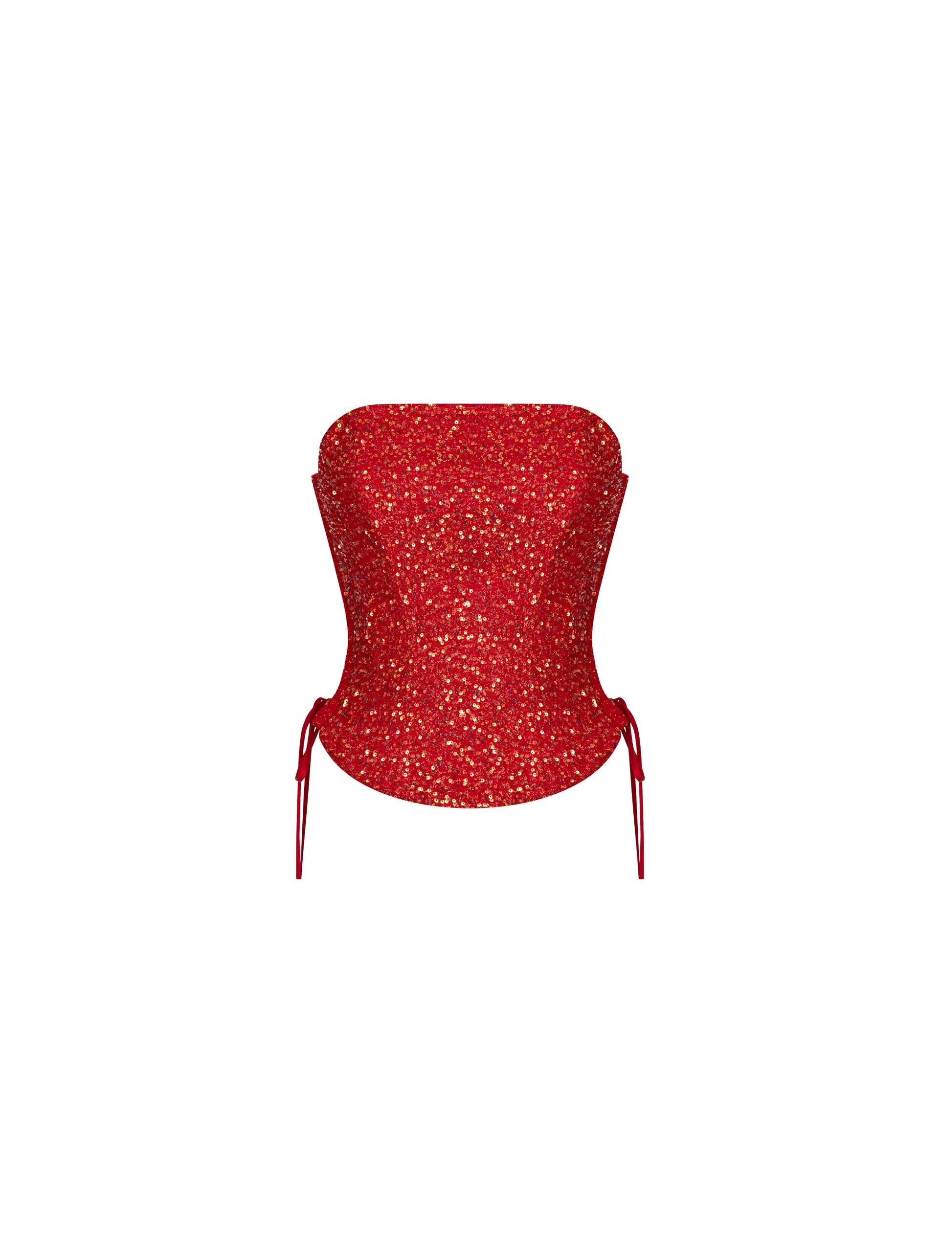 Riva Red Sequin Corset