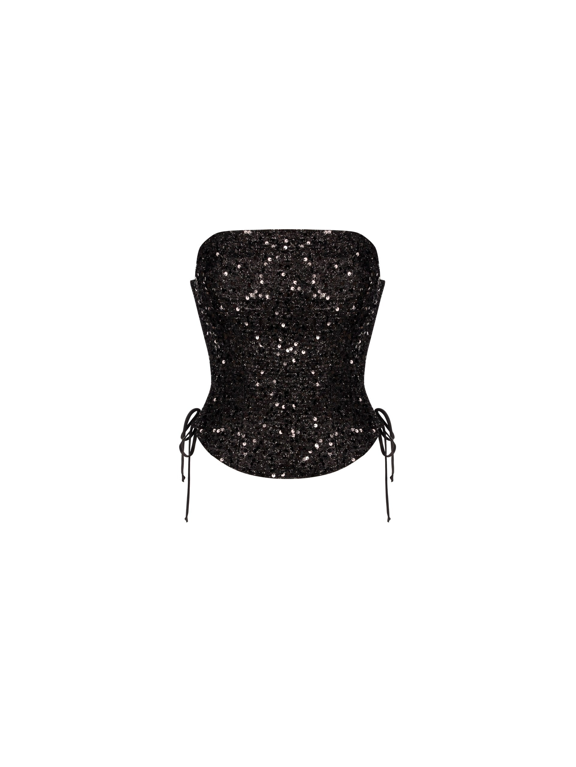 Nox Black Sequin Corset