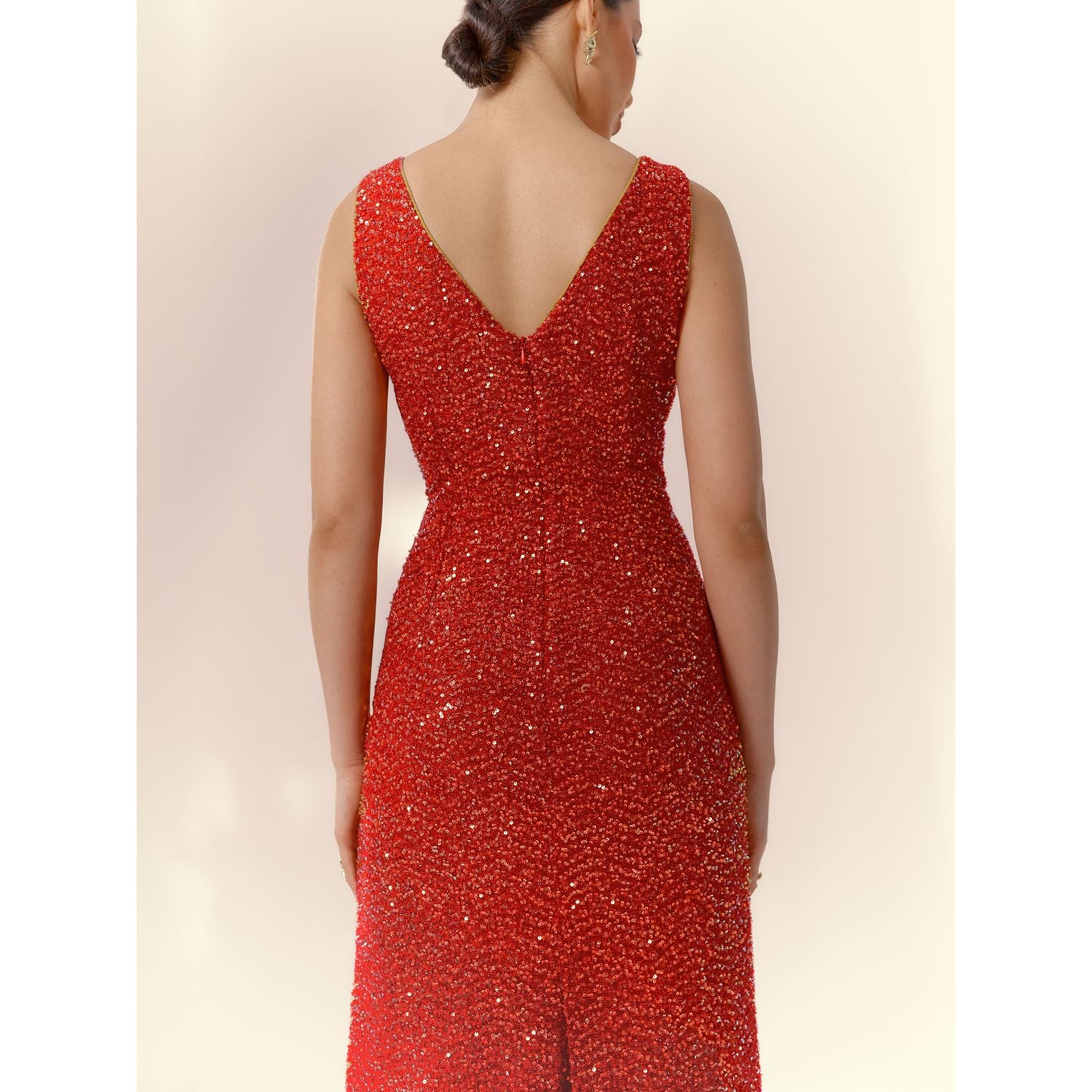 Платье Riva Red с пайетками