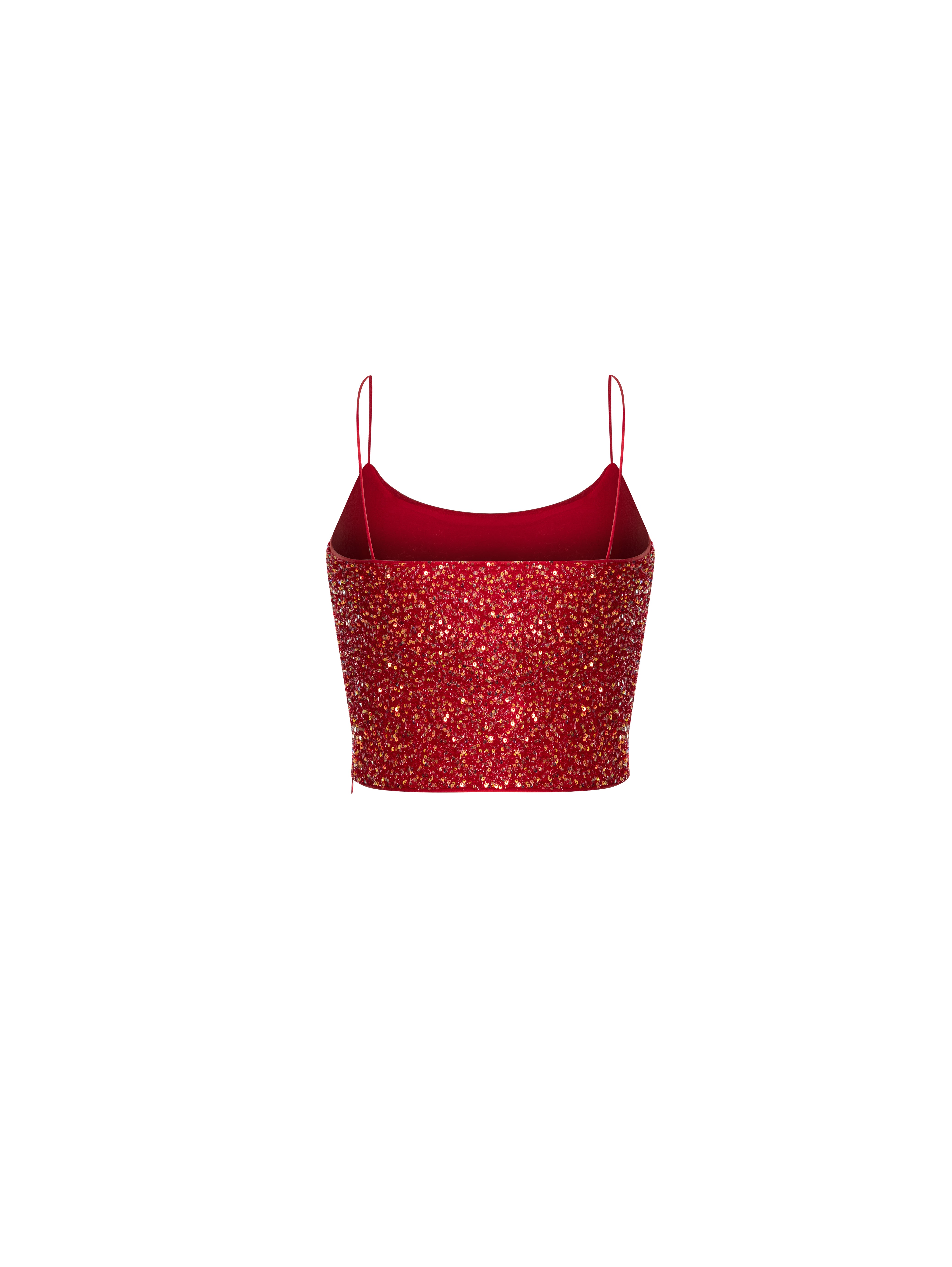 Riva Red Sequin Top