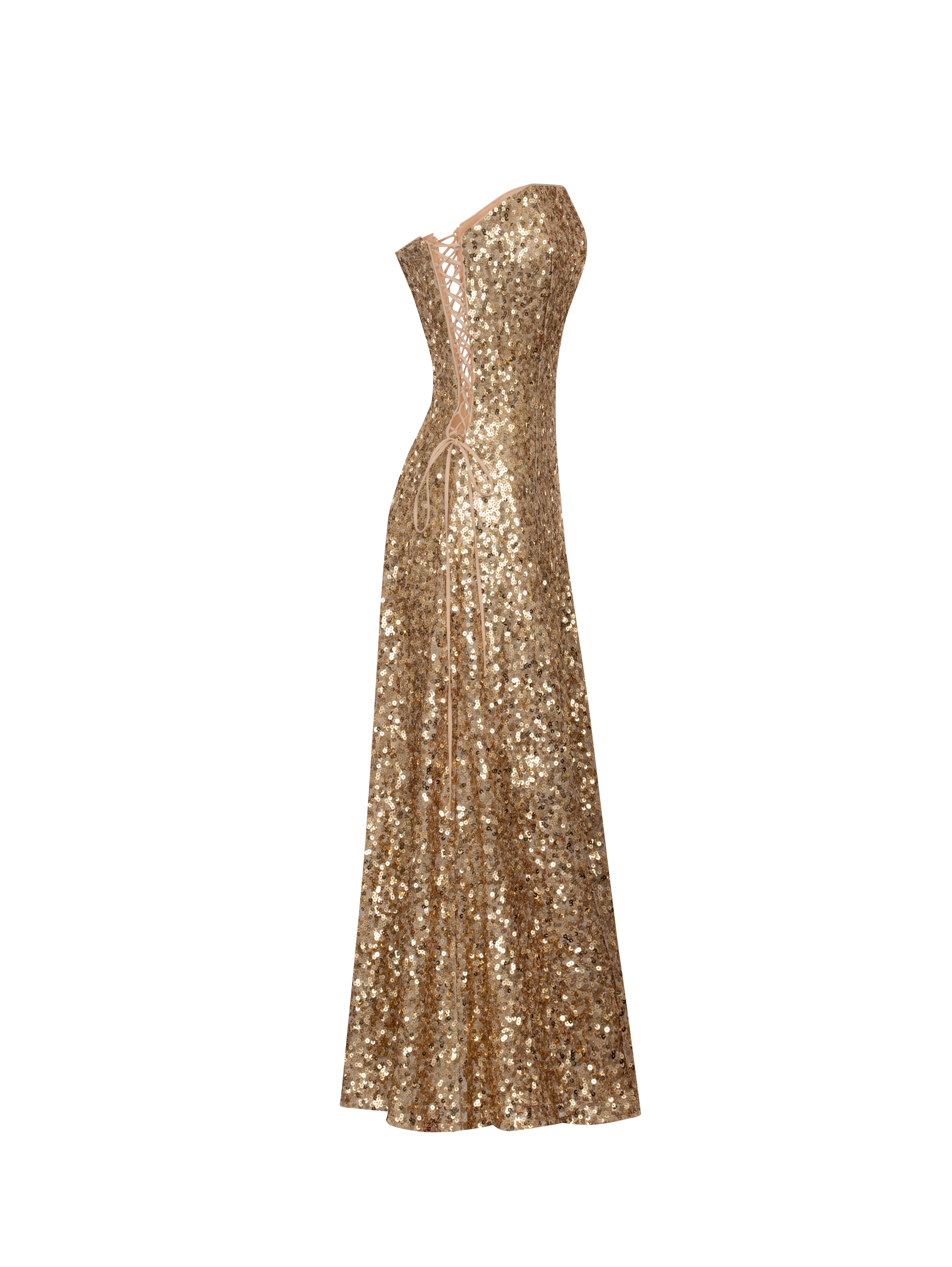 Golden Long Dress