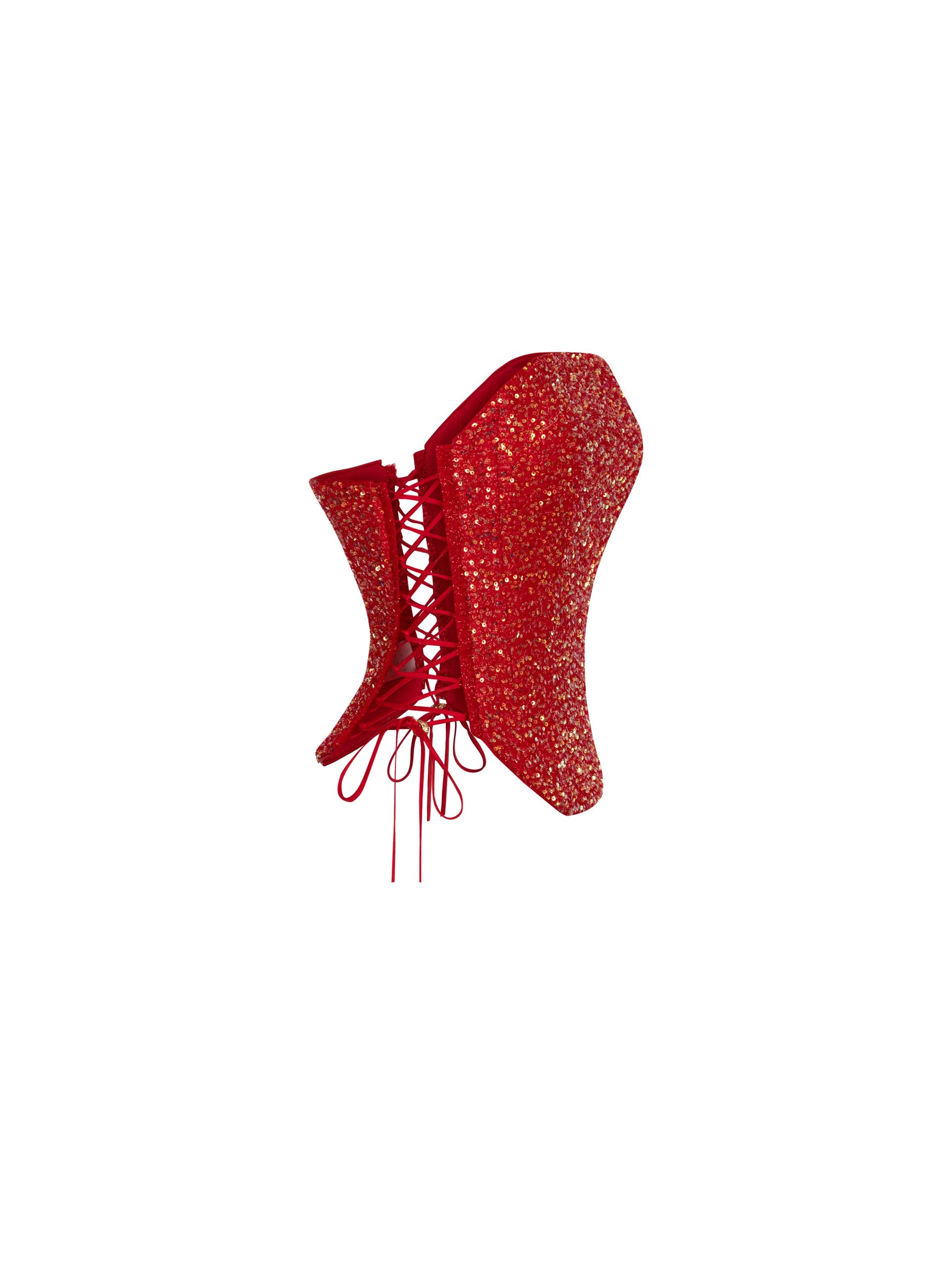 Riva Red Sequin Corset
