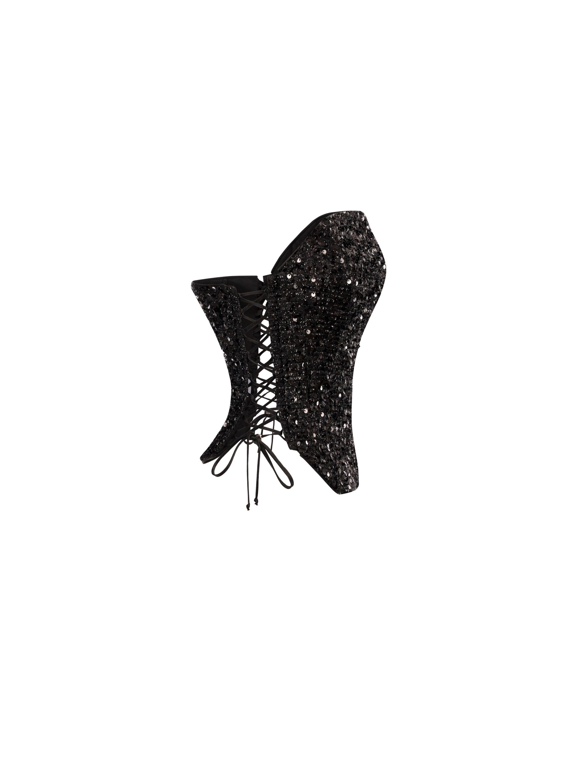 Nox Black Sequin Corset