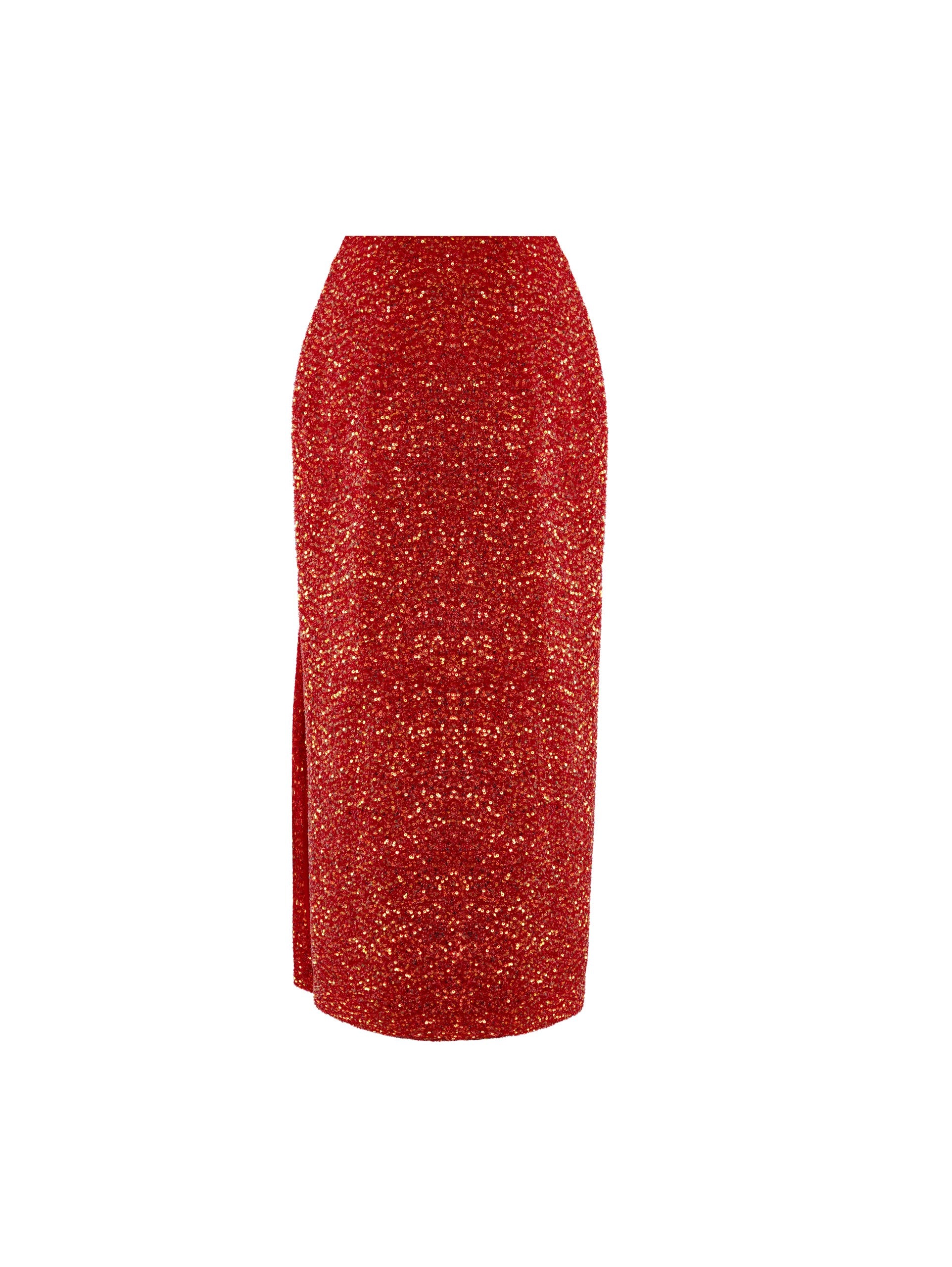 Riva Red Sequin Skirt